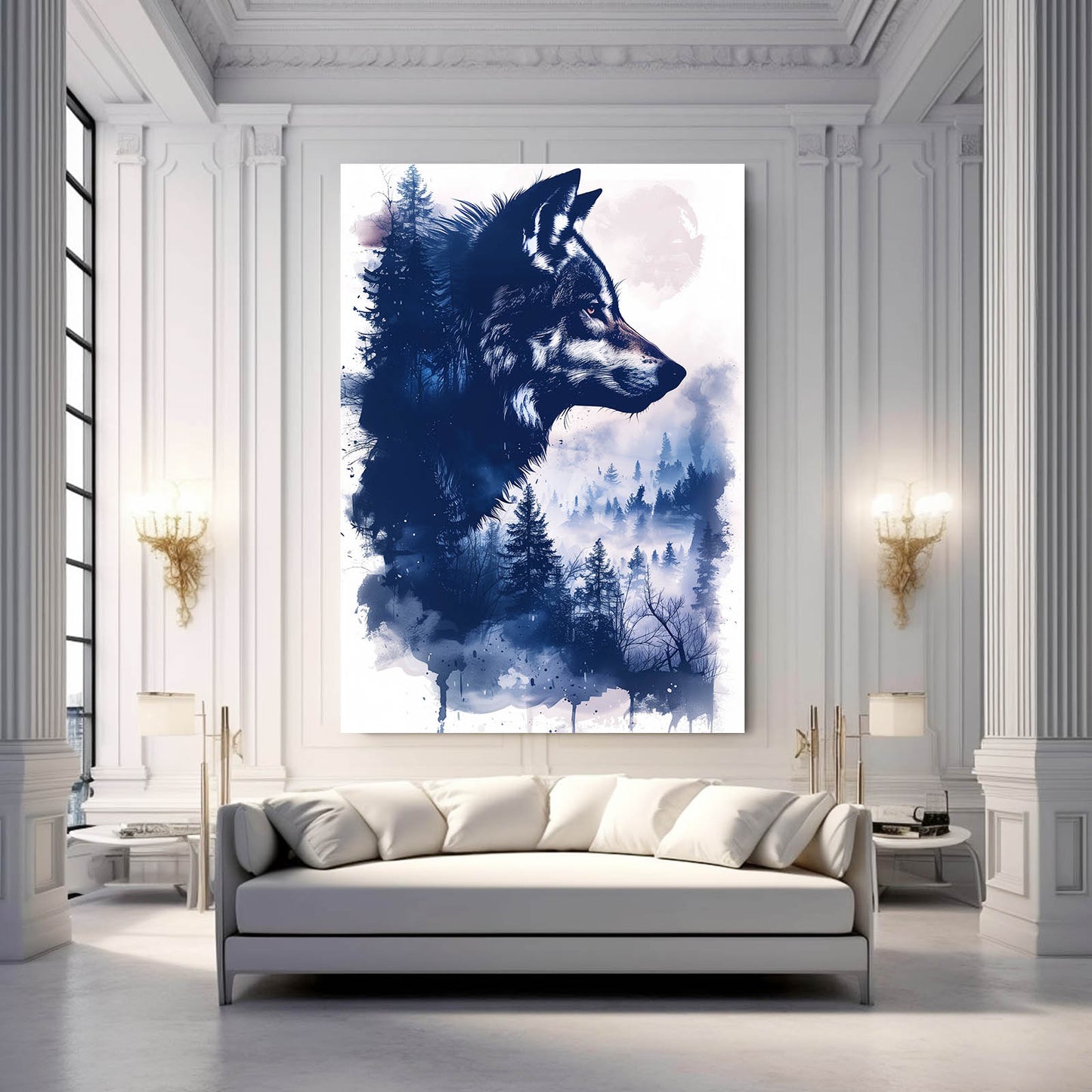 Wolf Art Blue