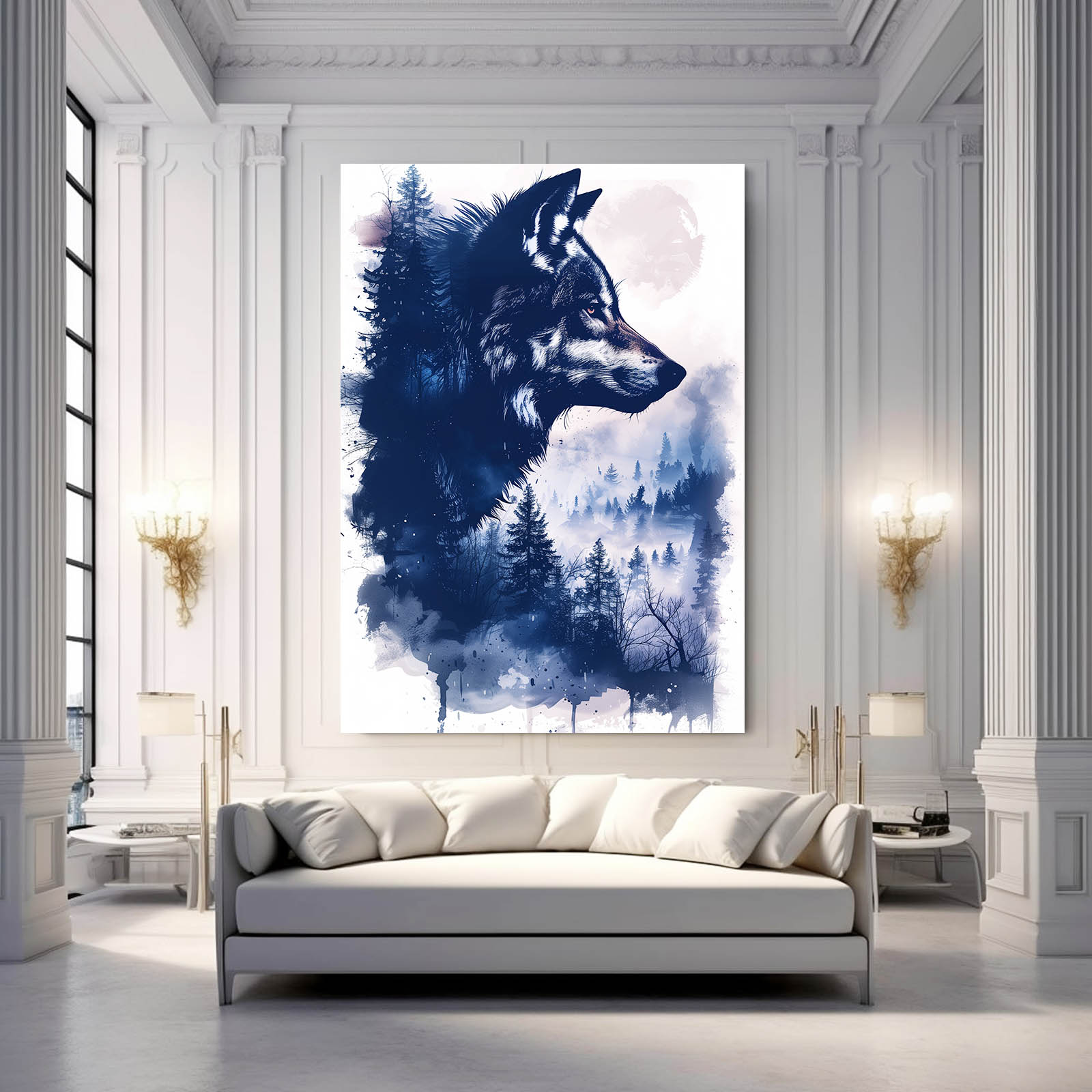 Wolf Art Blue