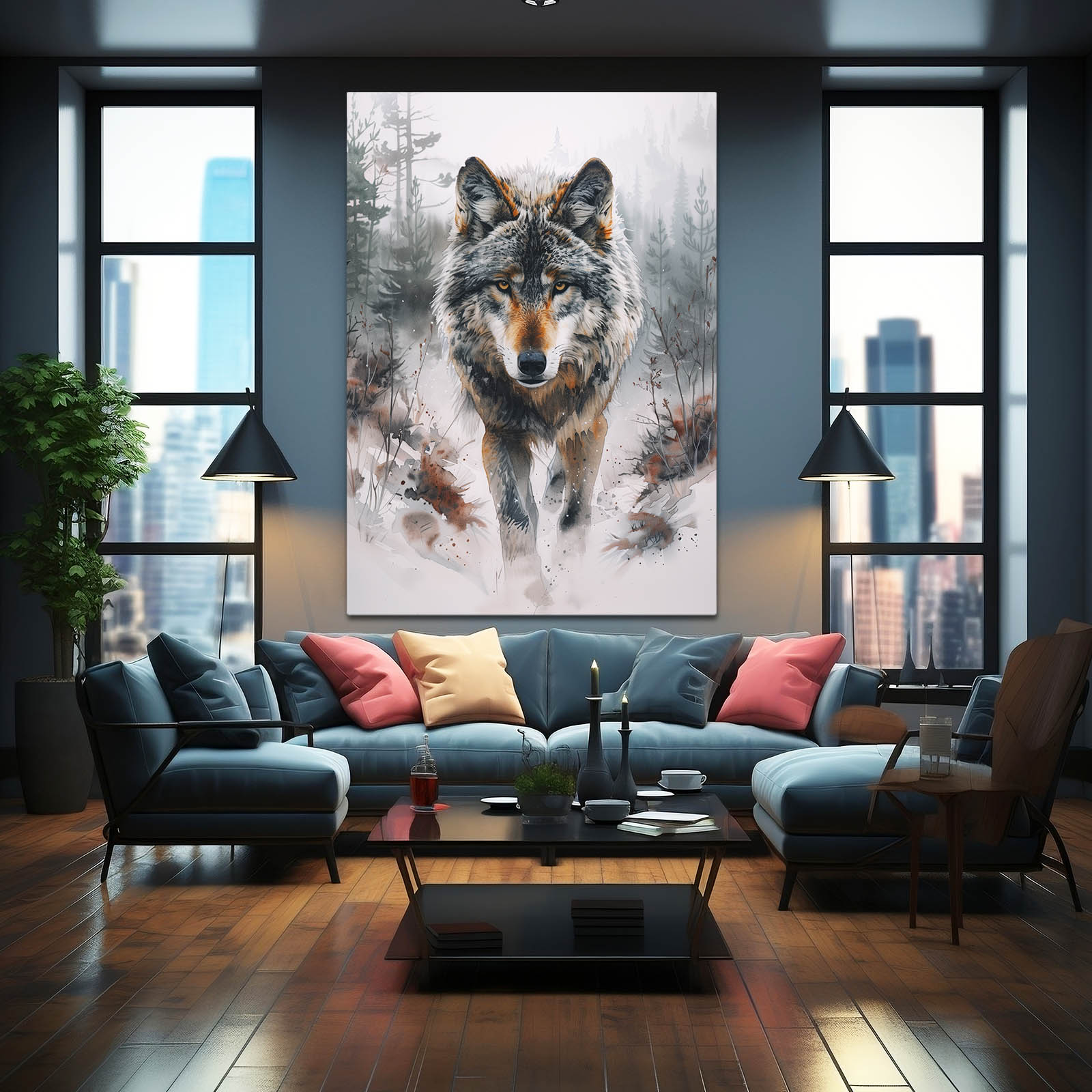 Wolf Art Canvas