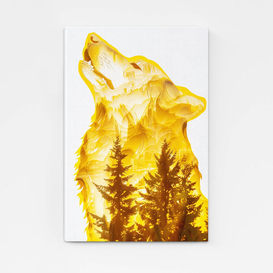Wolf Art Gold
