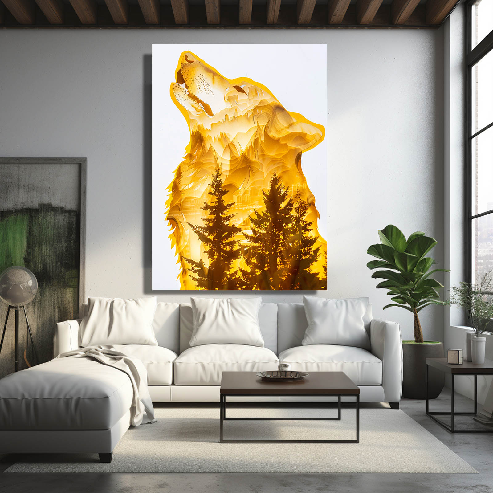 Wolf Art Gold