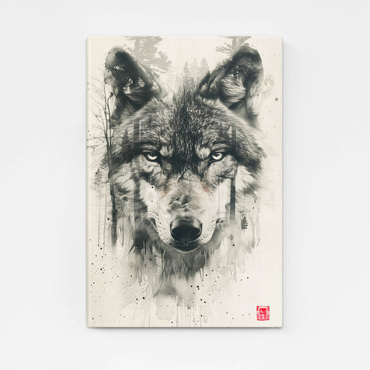 Wolf Art Line Drawing