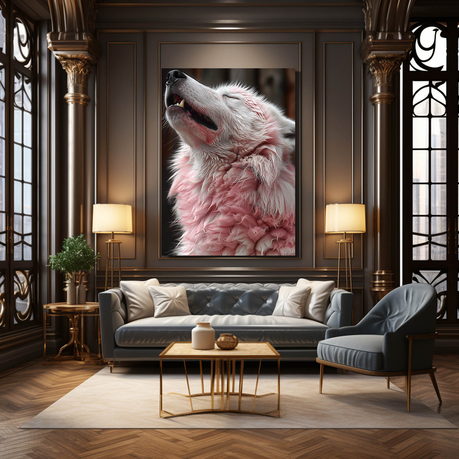 Wolf Art Pink