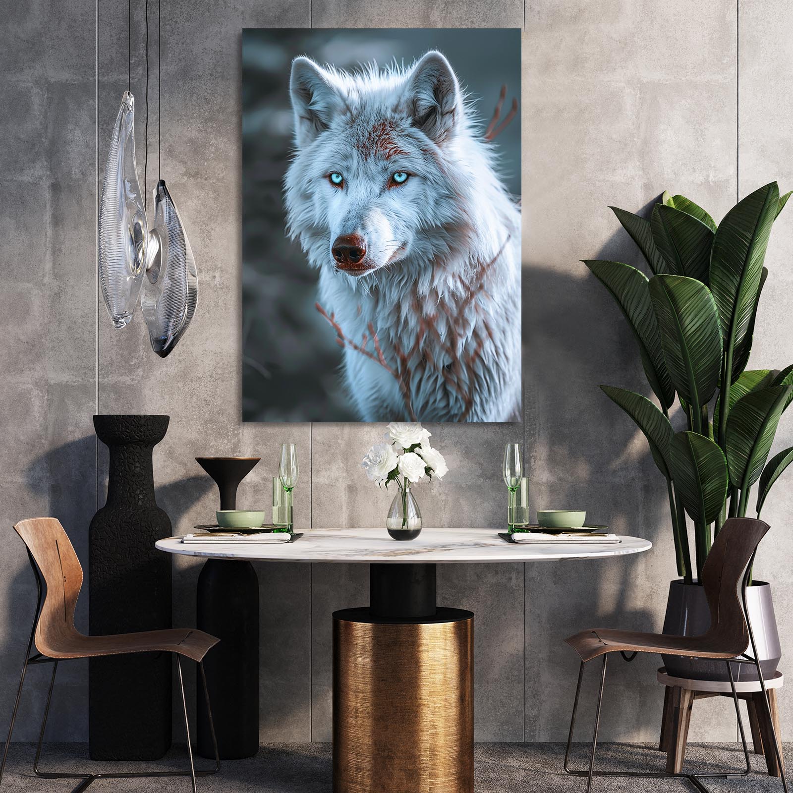 Wolf Art White