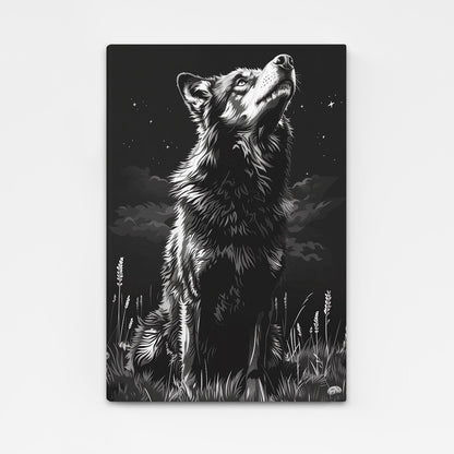 Wolf Black And White Art
