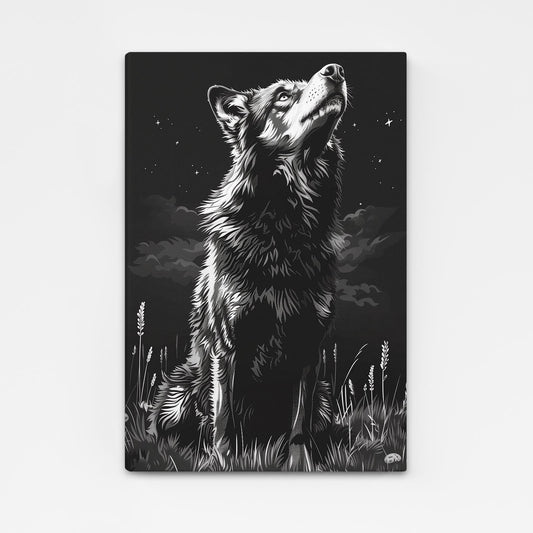 Wolf Black And White Art