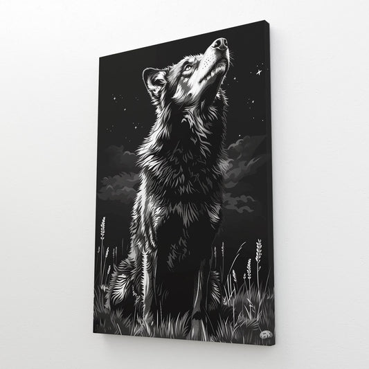 Wolf Black And White Art