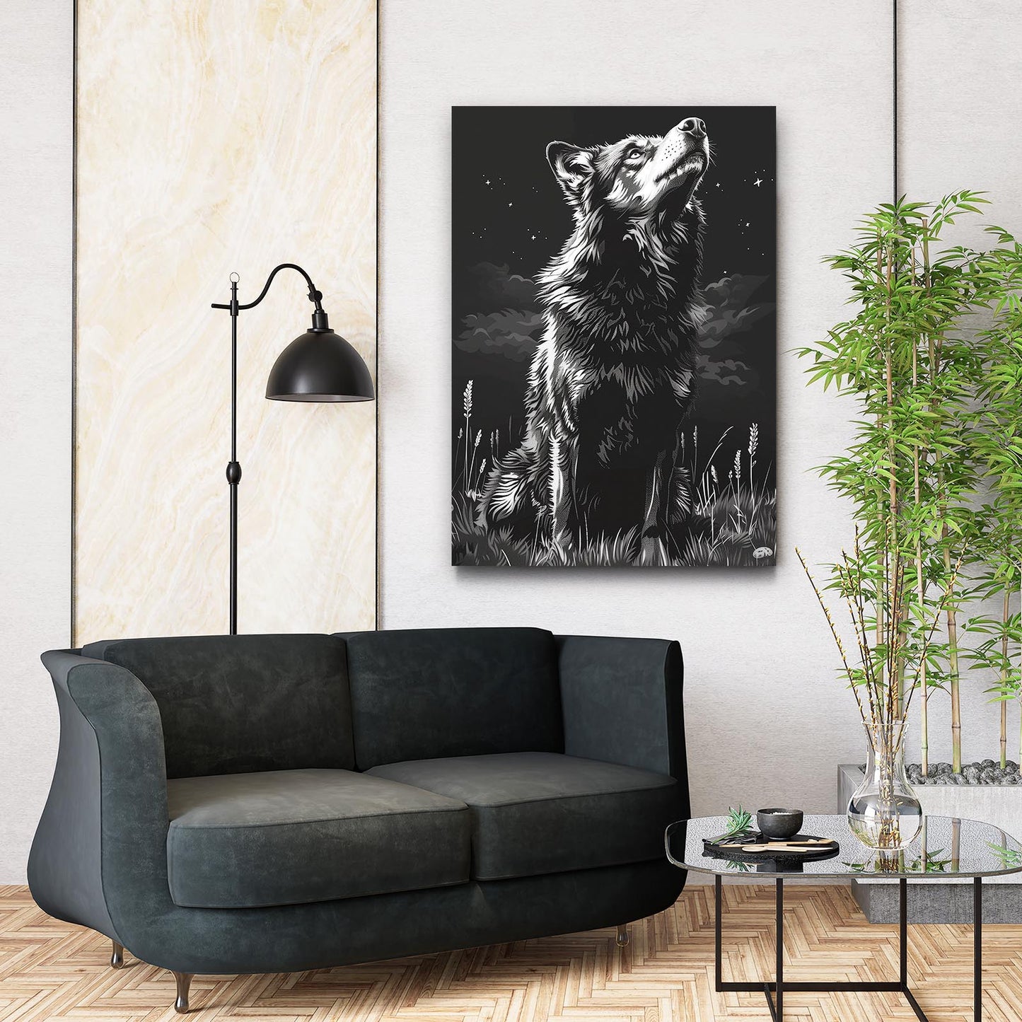 Wolf Black And White Art