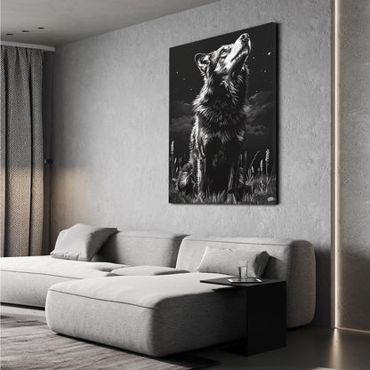 Wolf Black And White Art