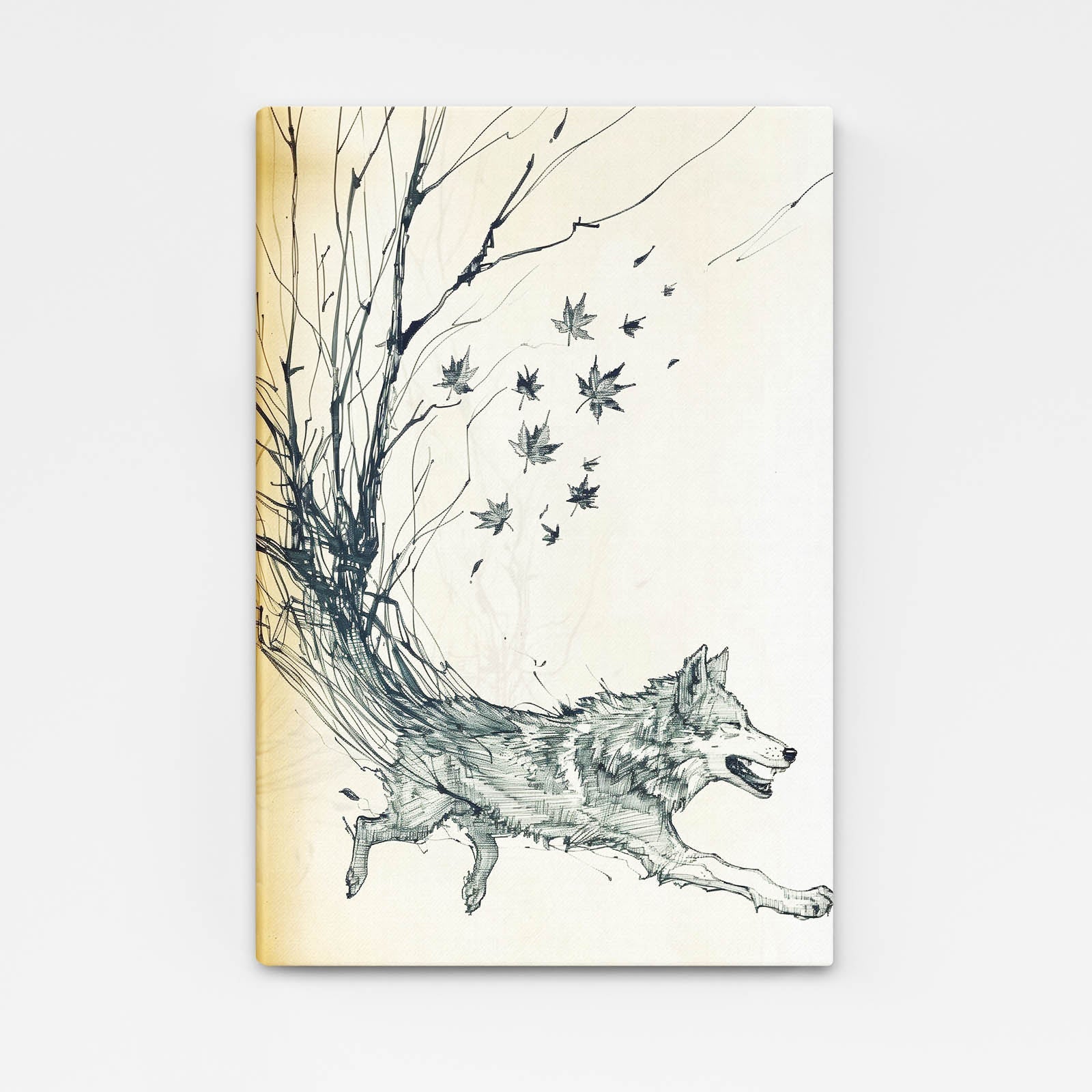 Wolf Line Drawing Art