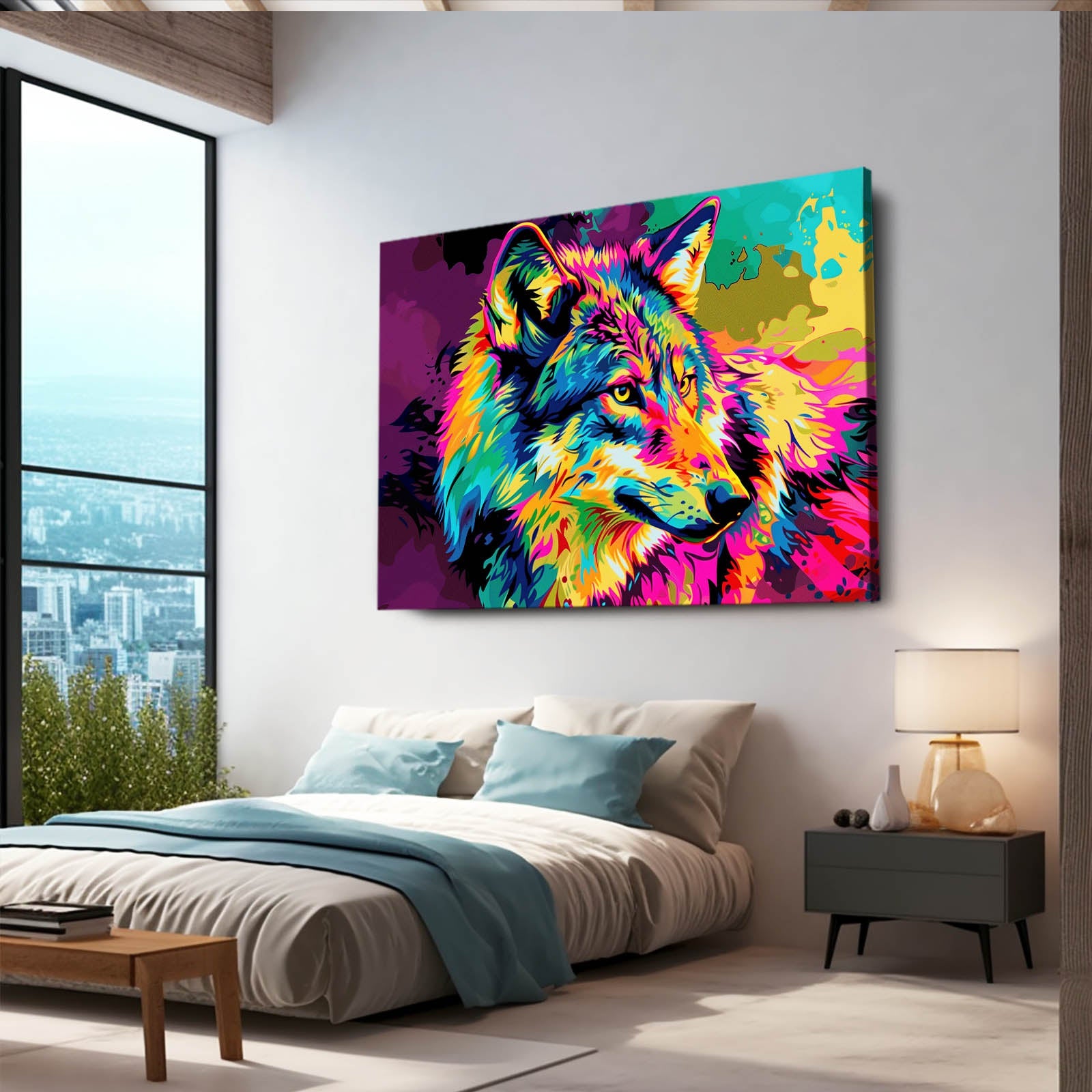 Wolf On Canvas