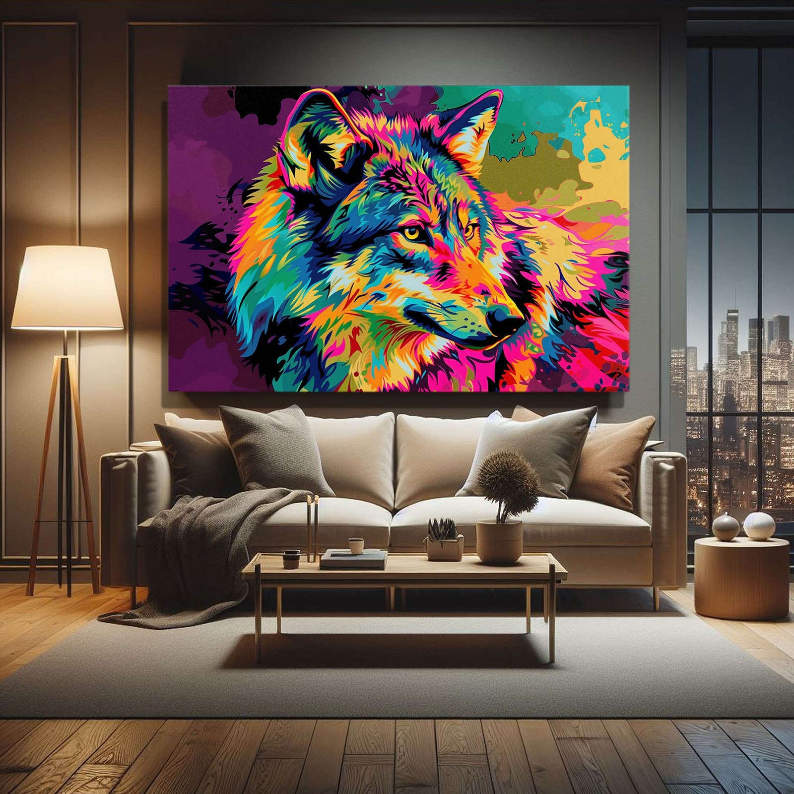 Wolf On Canvas