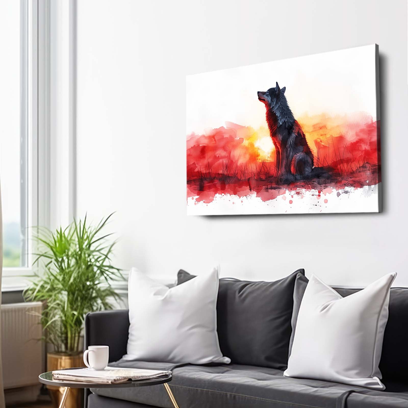 Wolf Watercolor Art