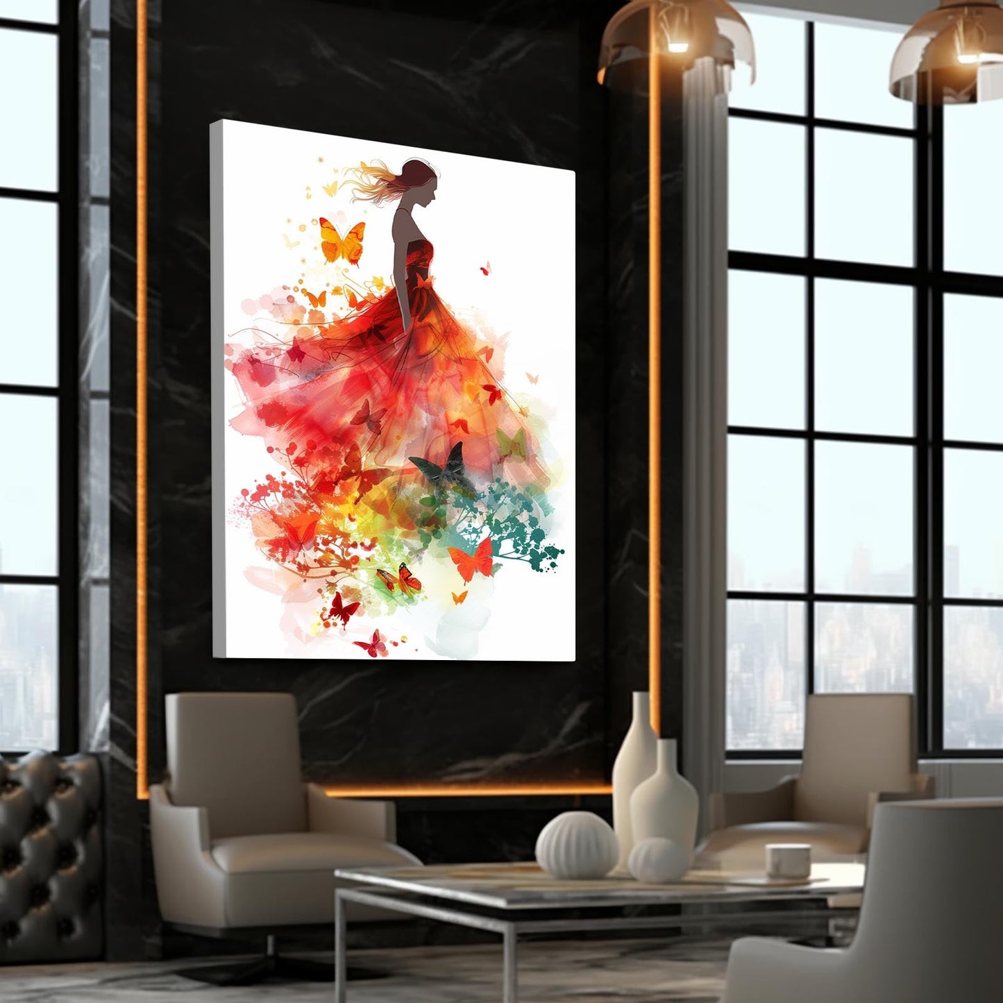 Woman Butterfly Wall Decor