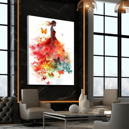 Woman Butterfly Wall Decor