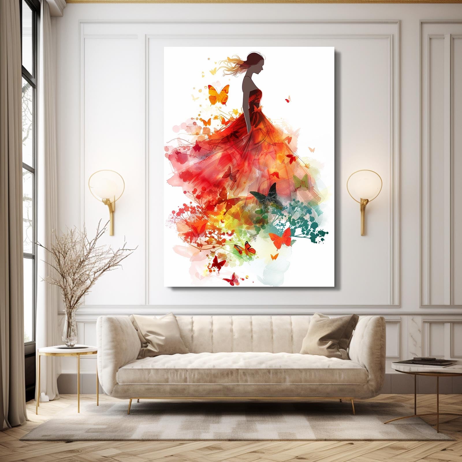 Woman Butterfly Wall Decor