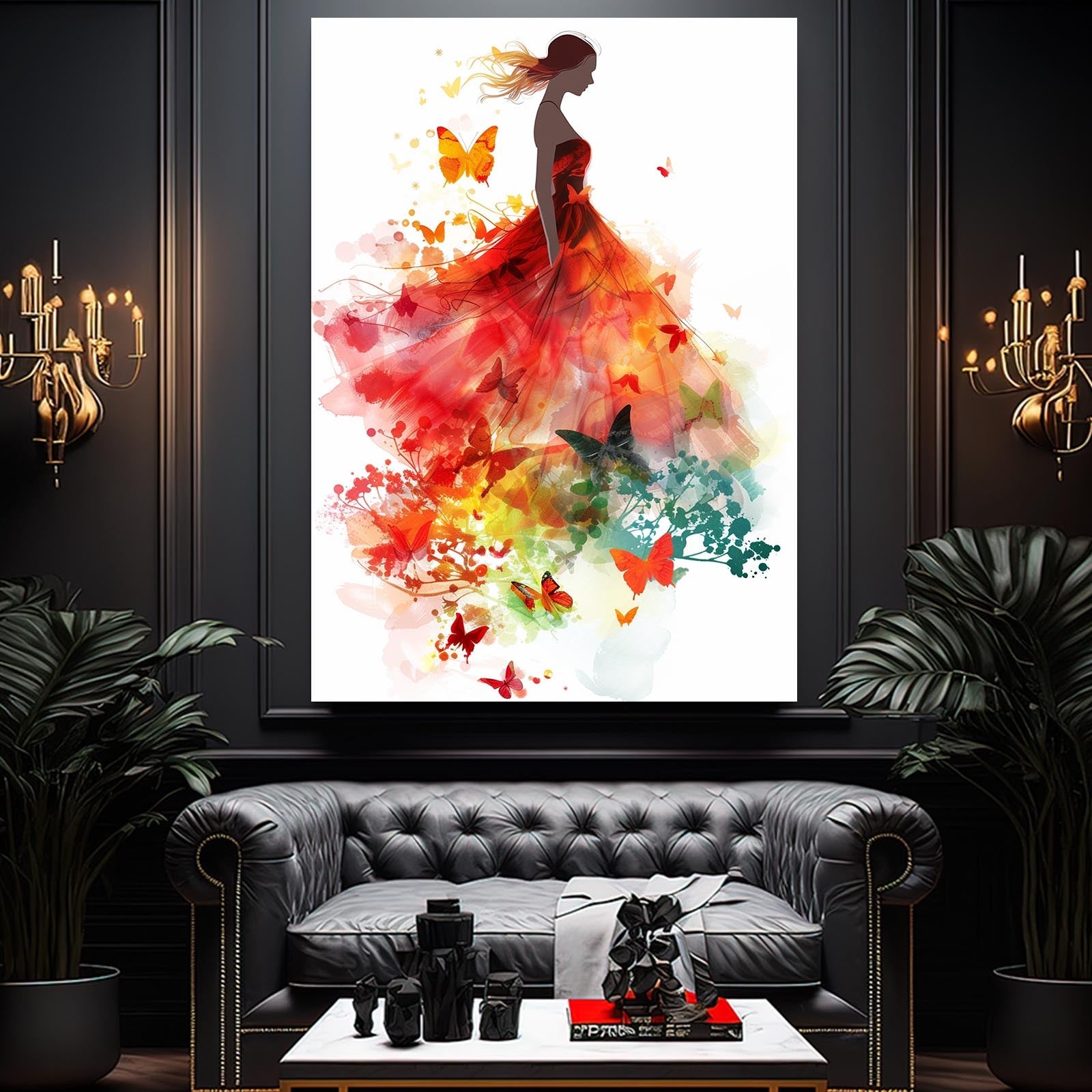 Woman Butterfly Wall Decor