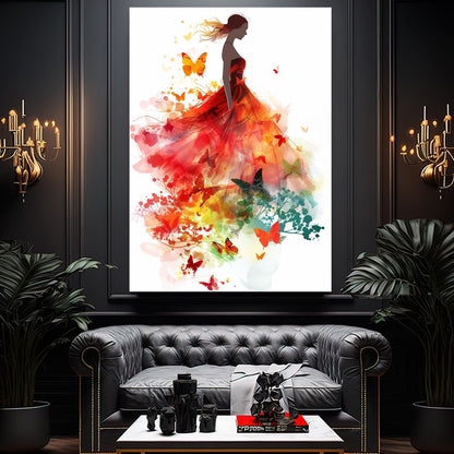 Woman Butterfly Wall Decor