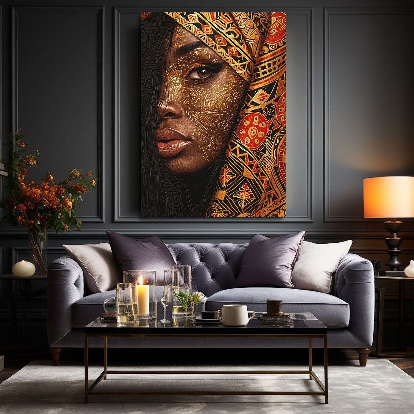 Women African Art Canvas