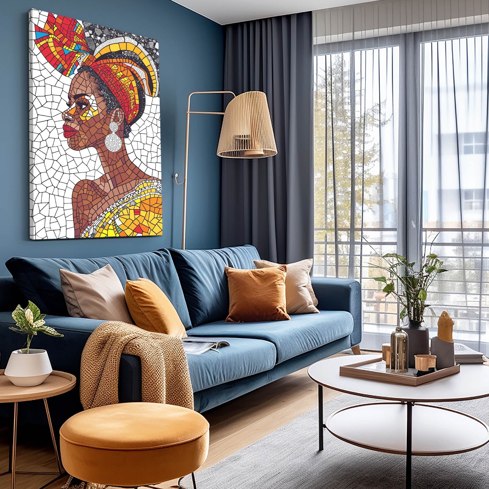 Women Face African Wall Art
