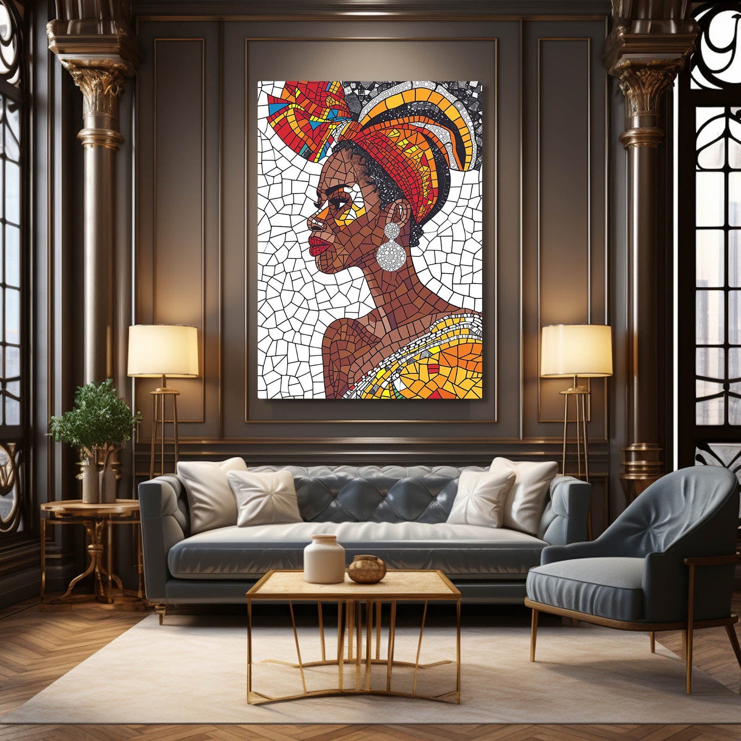 Women Face African Wall Art
