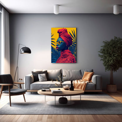 Women Turban African Wall Art