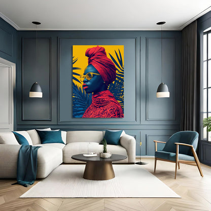 Women Turban African Wall Art