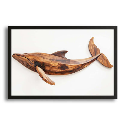 Wooden Whale Print Art