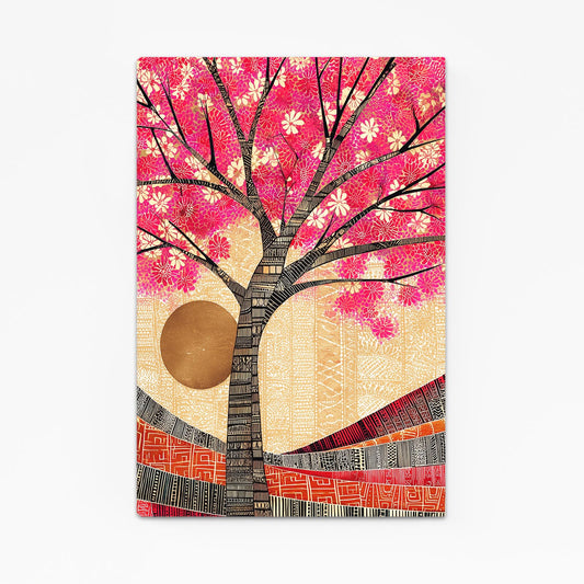 Woven Sun Tree Cherry Blossom Prints – woven sun tree cherry blossom canvas print