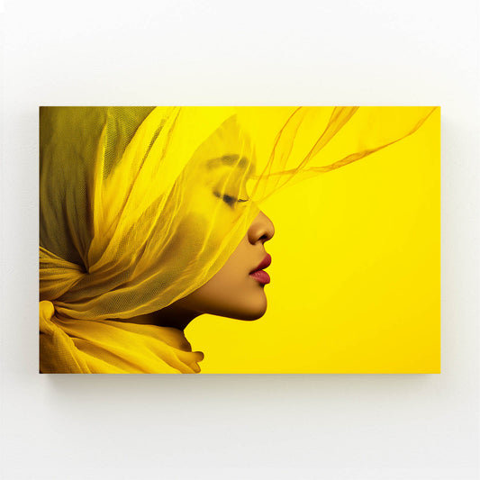 Yellow Fabric Profile Photography Wall Decor – yellow fabric profile photography canvas print