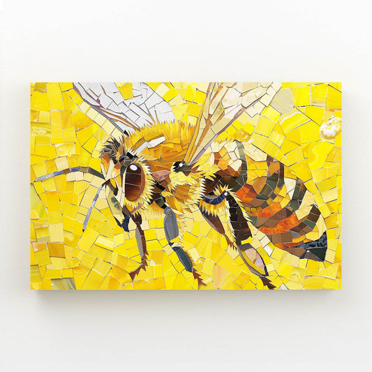 Yellow Mosaic Bee Art