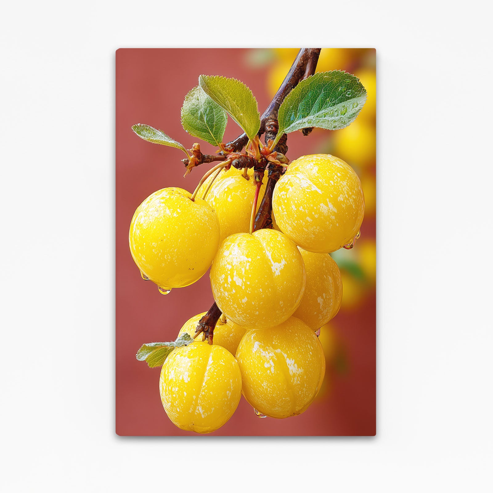 Yellow Plum Branch Fruit Canvas – yellow plum branch fruit canvas print