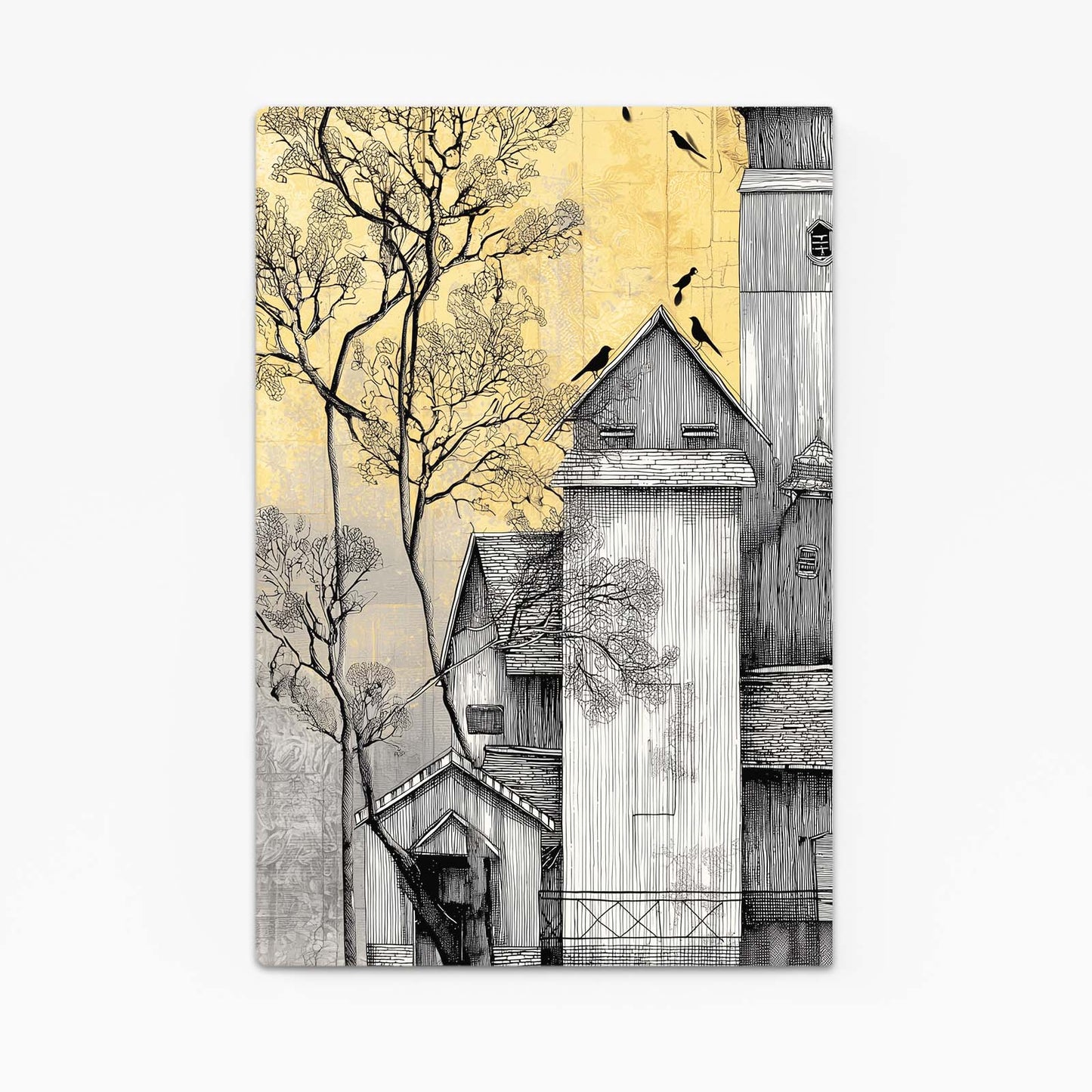 Yellow Sky Farmhouse Farmhouse Prints – yellow sky farmhouse farmhouse canvas print