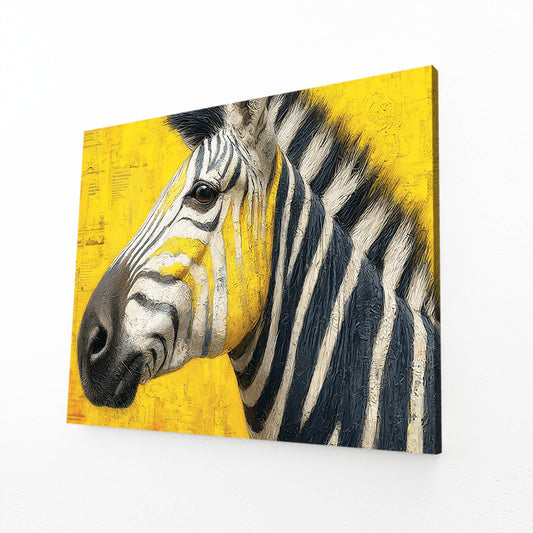 Yellow Zebra Art – yellow canvas print