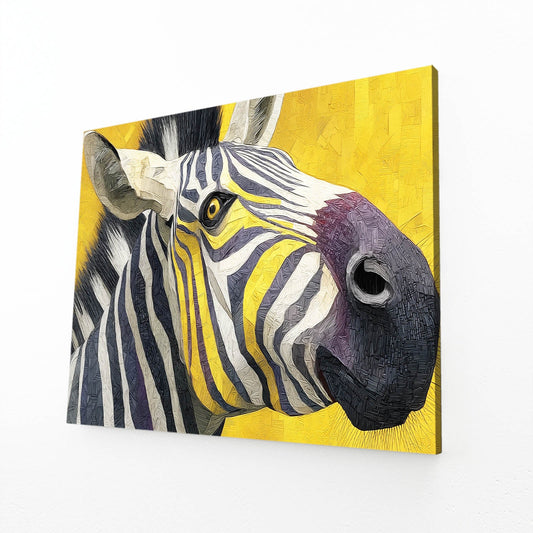 Yellow Zebra Artwork – yellow canvas print