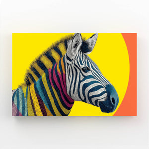 Yellow Zebra Canvas