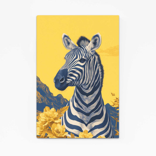 Yellow Zebra Wall Art – yellow canvas print