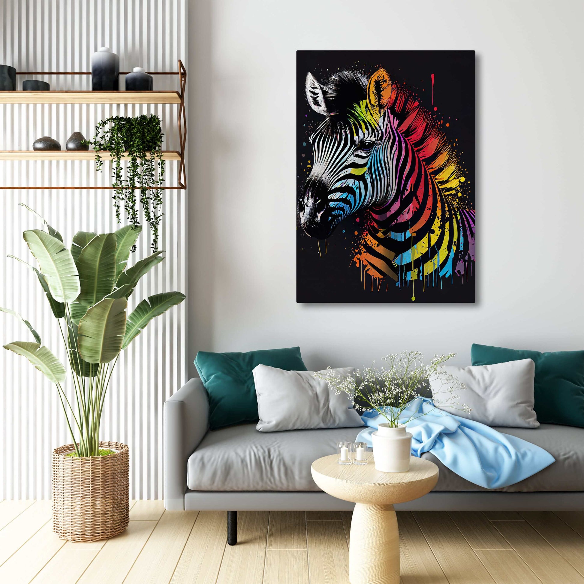 Zebra Art – styled in a furnished interior