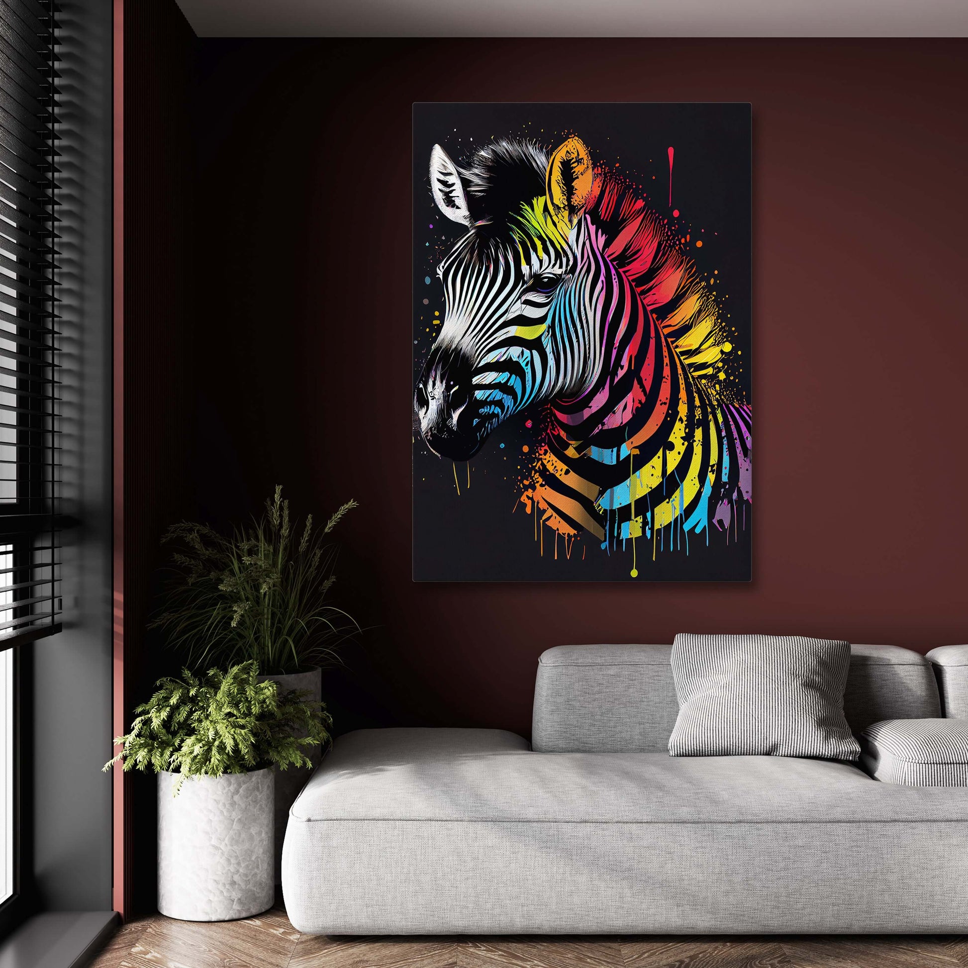 Zebra Art – styled in a furnished interior