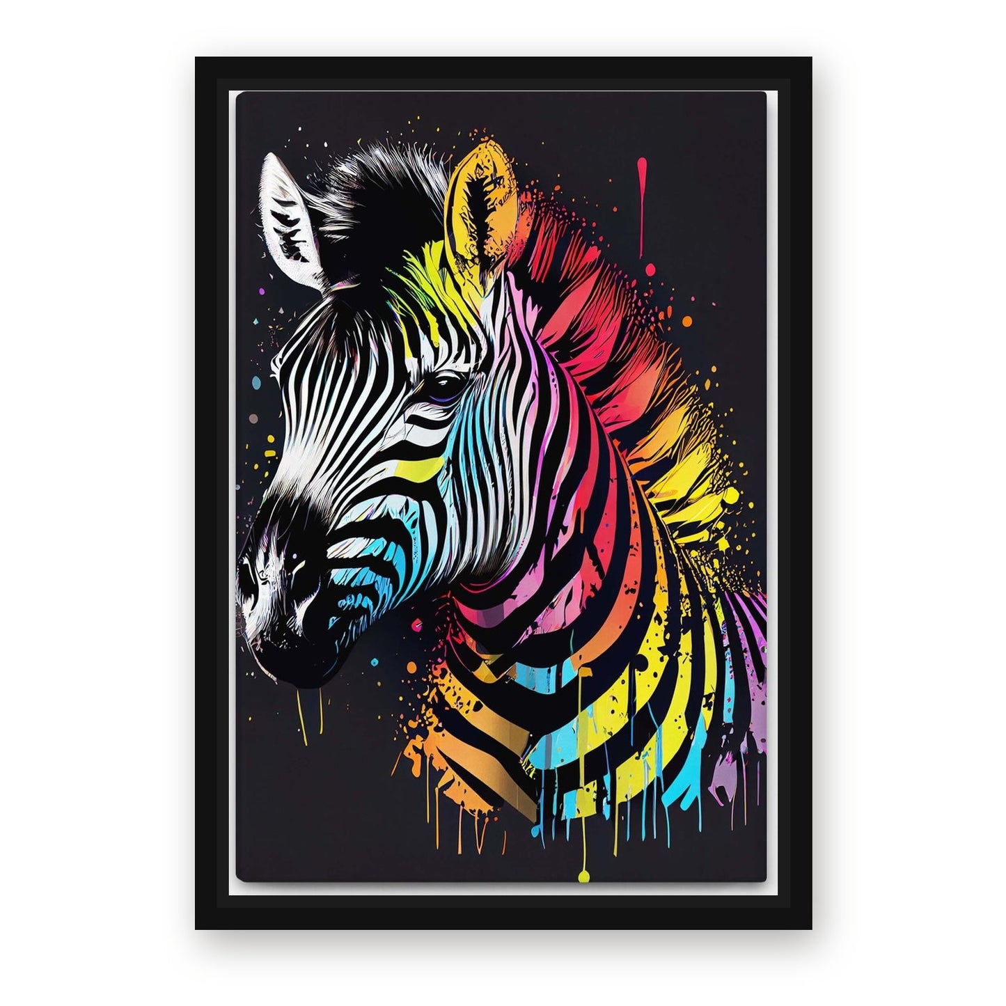 Zebra Art – with Premium Black wood frame
