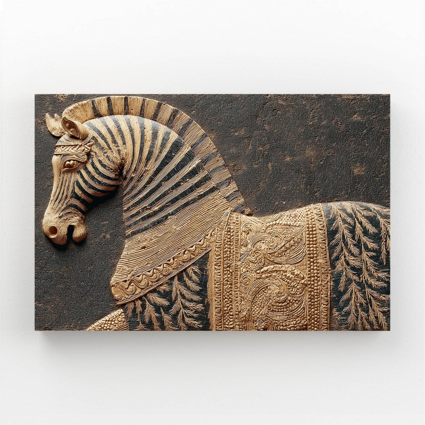 Zebra Canvas Art – styled in a furnished interior