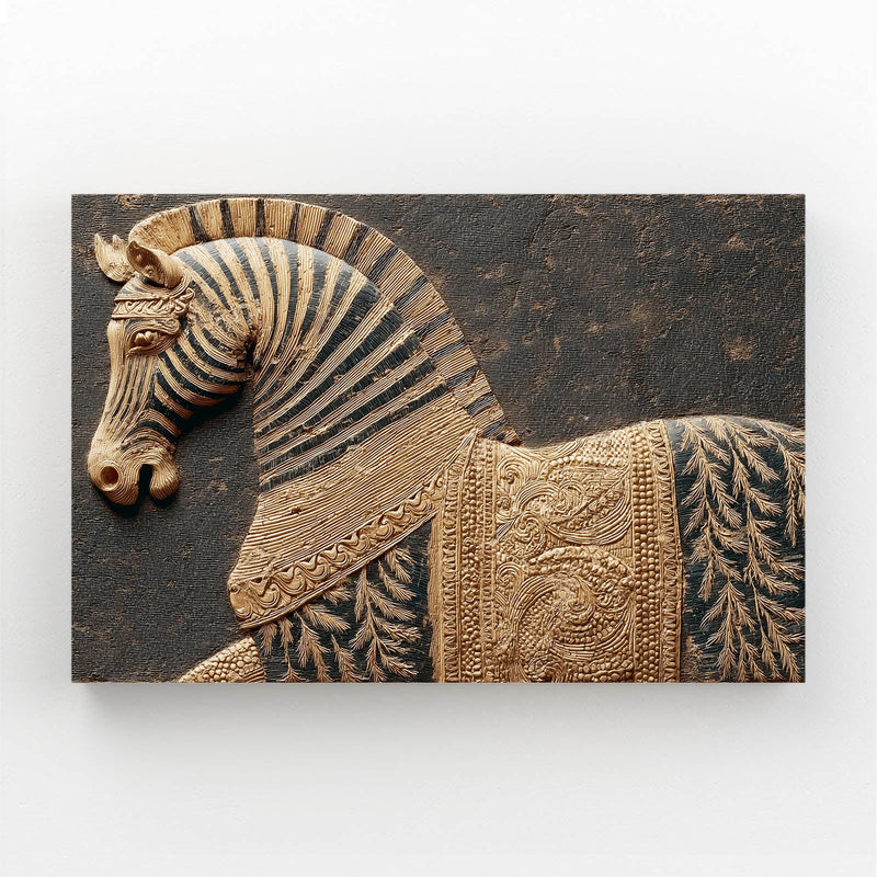 Zebra Canvas Art – styled in a furnished interior