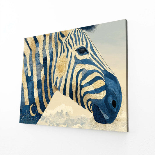Zebra Canvas – angled canvas view on white background