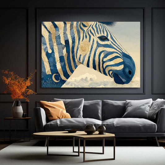 Zebra Canvas – styled in a furnished interior