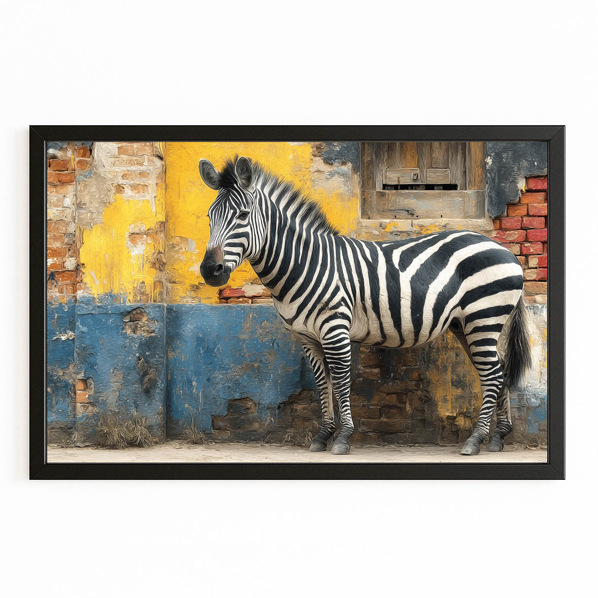 Zebra Prints – with Premium Black frame on white background