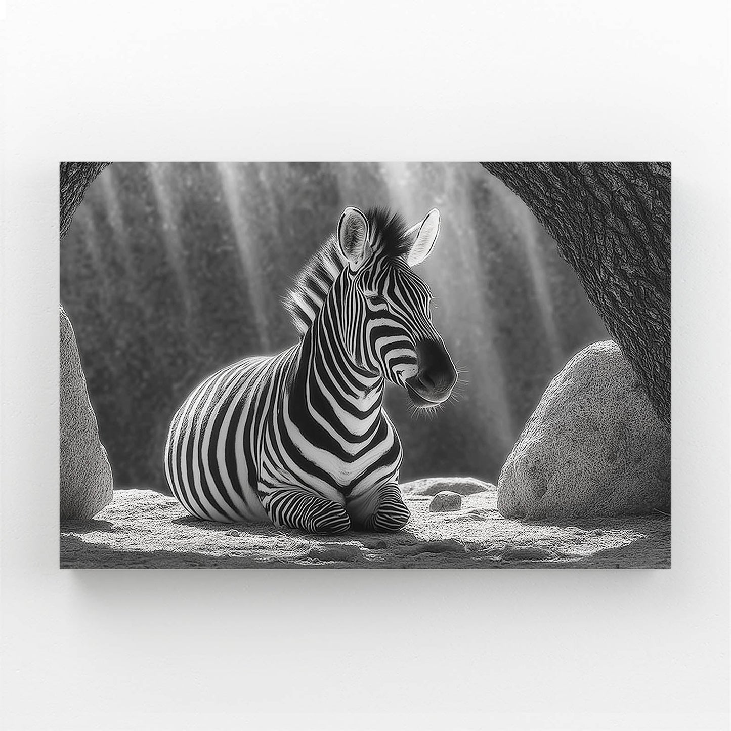 Zebra Wall Art – styled in a furnished interior