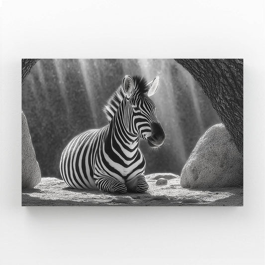 Zebra Wall Art – styled in a furnished interior