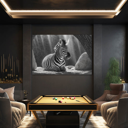 Zebra Wall Art – styled in a furnished interior