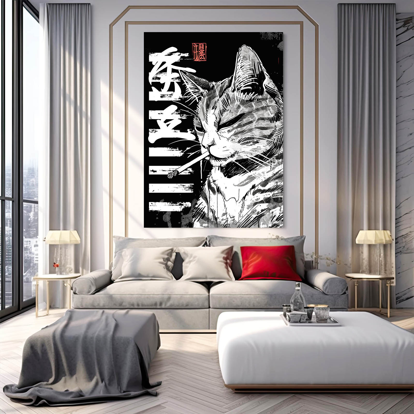 Zen Rebel Cat Wall Art