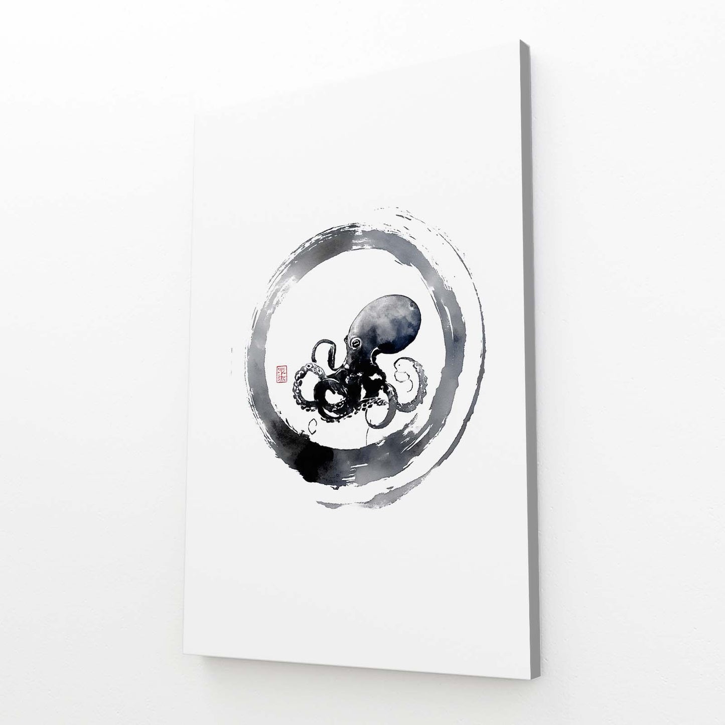Zen Ring Sketch Octopus Wall Art – zen ring sketch octopus canvas print